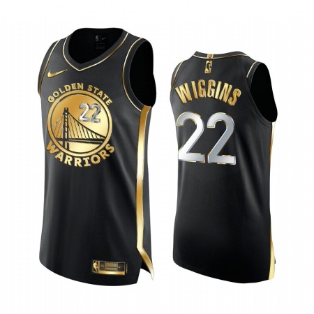 Maillot Basket Golden State Warriors Andrew Wiggins 22 2020-21 Noir Golden Edition Swingman - Homme